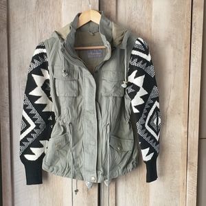 Large Anorak Sweater Jacket Military Army Olive